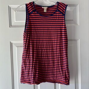 Banana Republic Navy and Red Striped Top